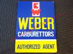 Vintage 1950's Weber Carburettors Enamel Sign  19" x 27" POA